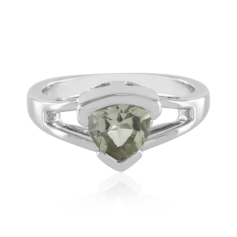 Grüner Amethyst-Silberring