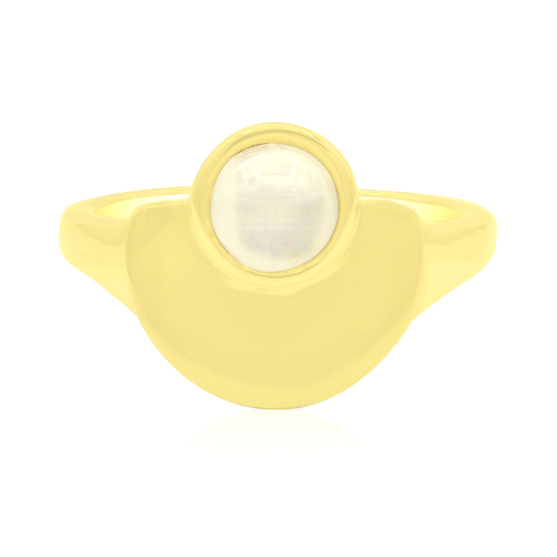 Weißer Opal-Silberring