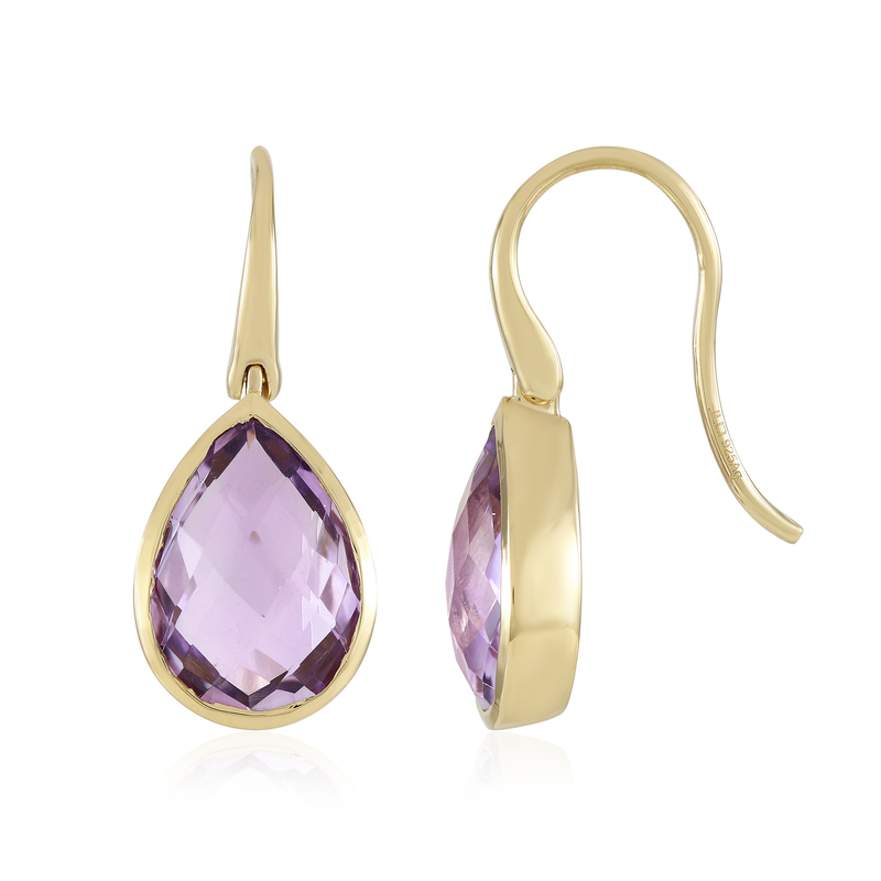 Lavendel-Amethyst-Silberohrringe