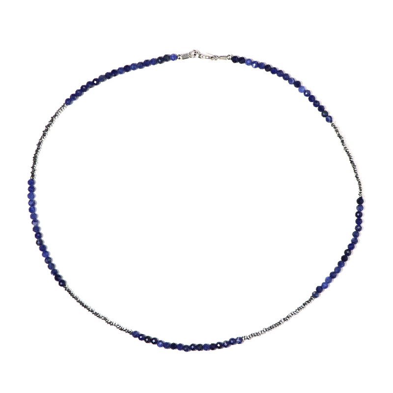 Edelstein-Silberhalskette