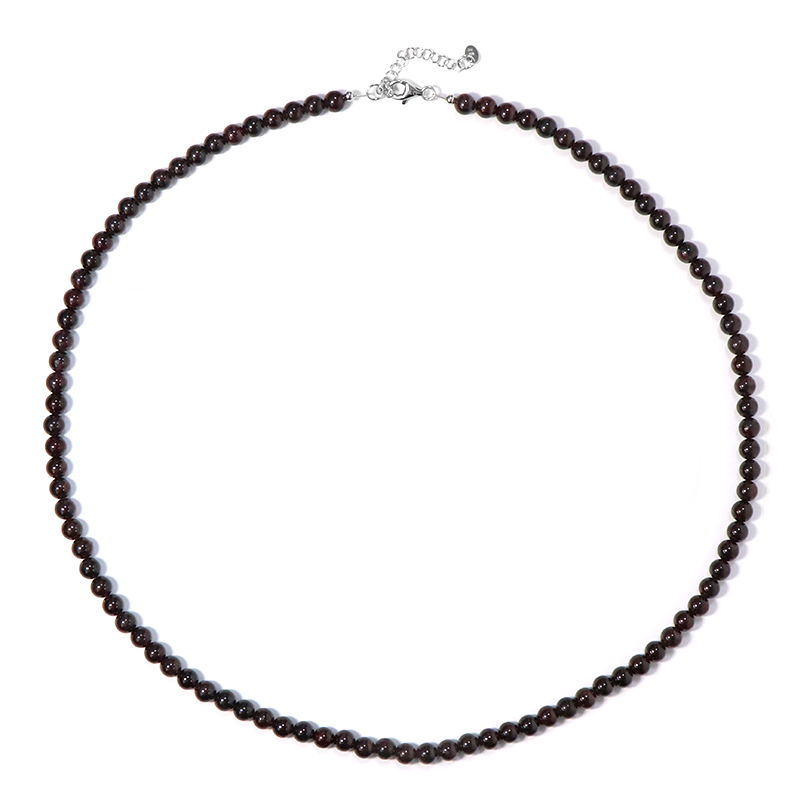 Rajasthan-Rhodolith-Silberhalskette