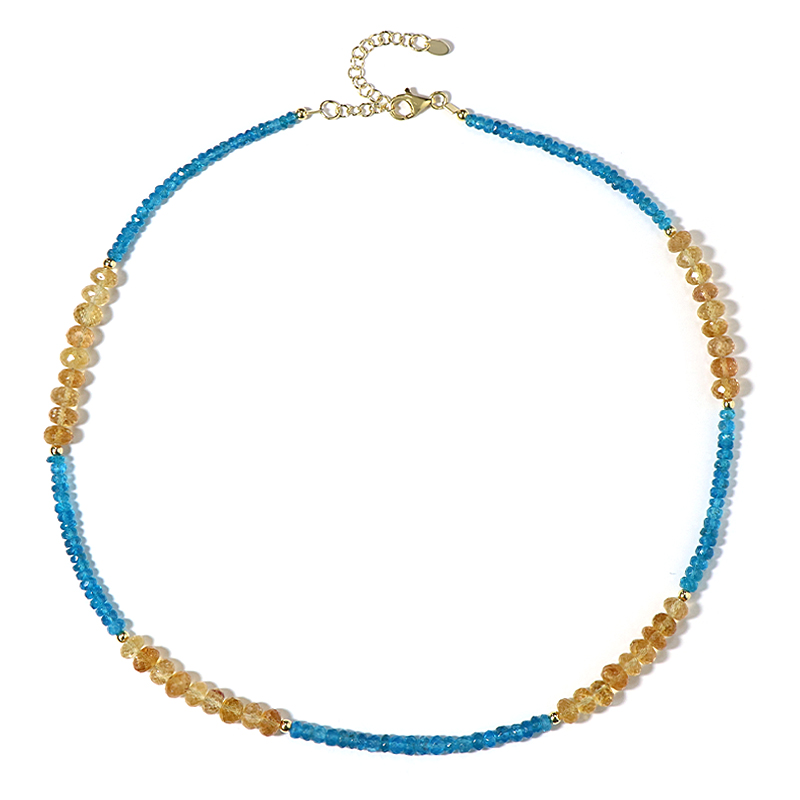 Edelstein-Silberhalskette