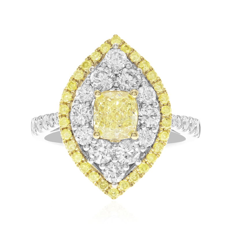 Gelber SI2 Brillant-Goldring (CIRARI)
