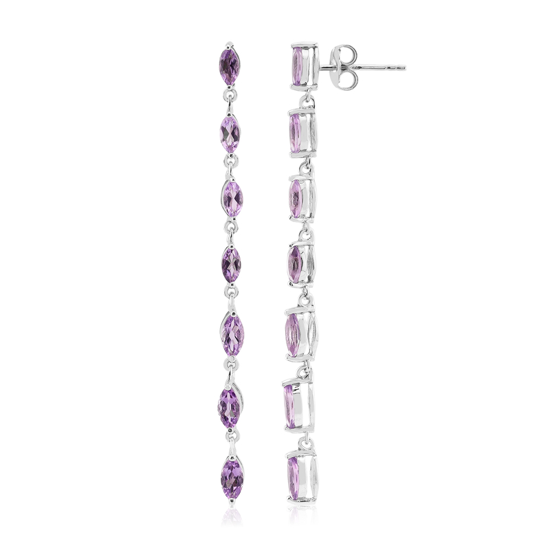 Amethyst-Silberohrringe