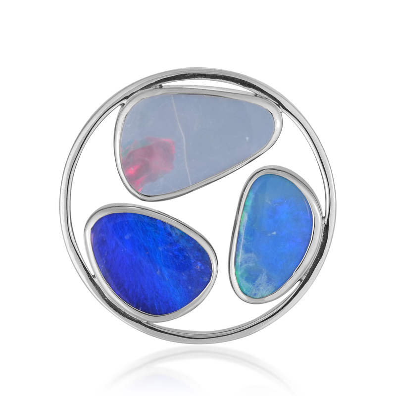 Opal-Dublette-Silberanhänger (MONOSONO COLLECTION)