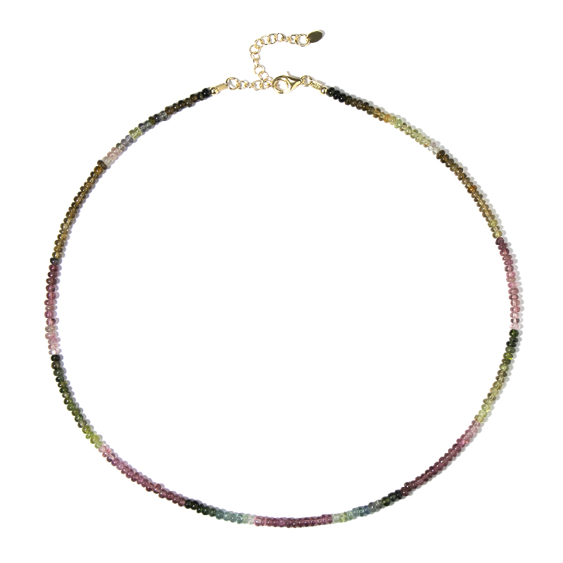 Turmalin-Silberhalskette