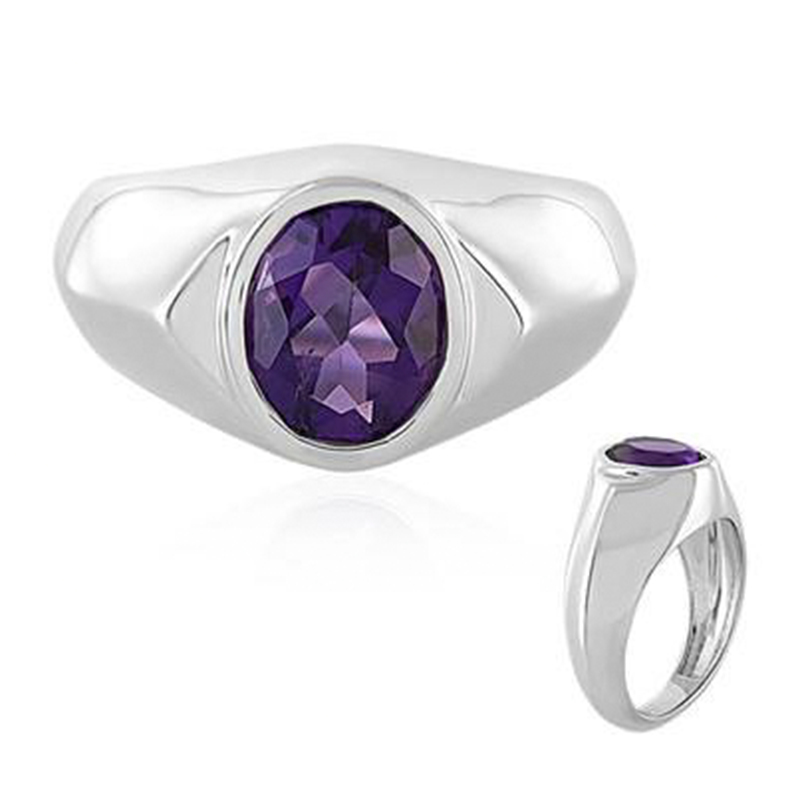 Sibirischer Amethyst-Silberring Sibirischer Amethyst-Silberring