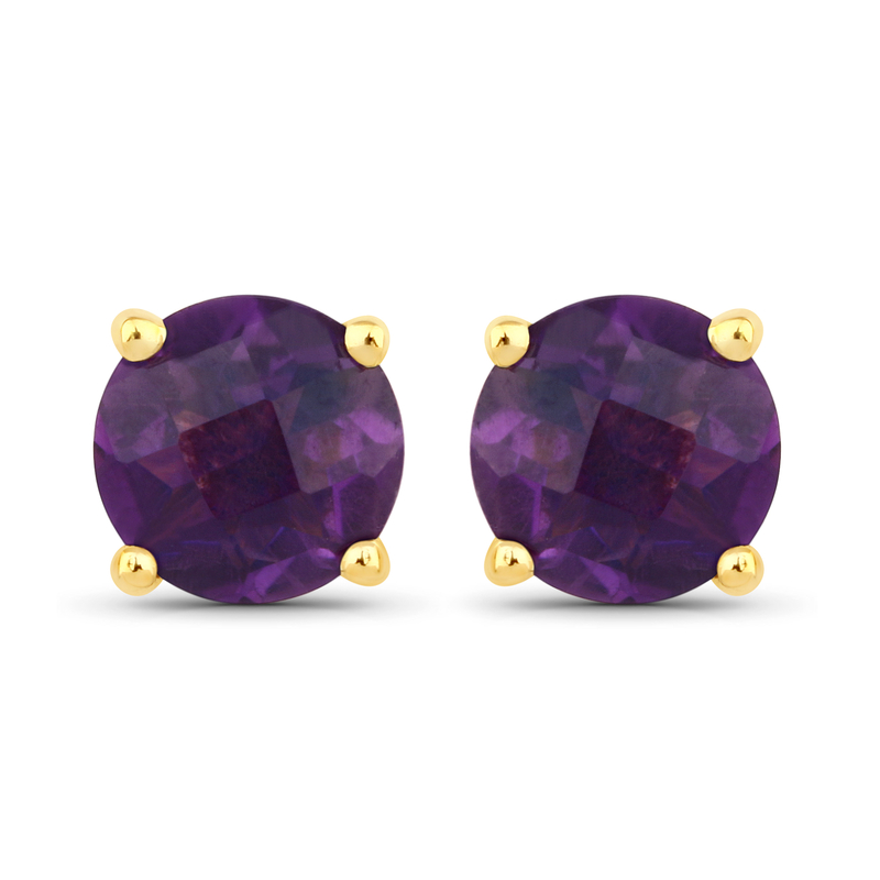 Sambia-Amethyst-Silberohrringe