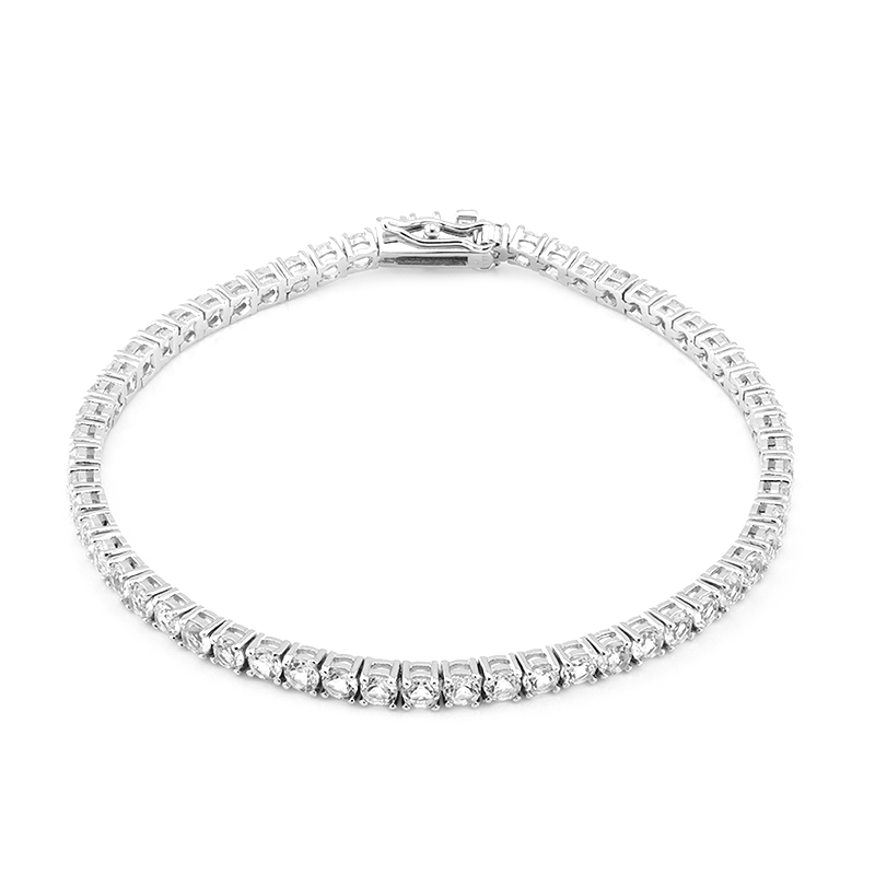 Weißer Topas-Silberarmband Weißer Topas-Silberarmband