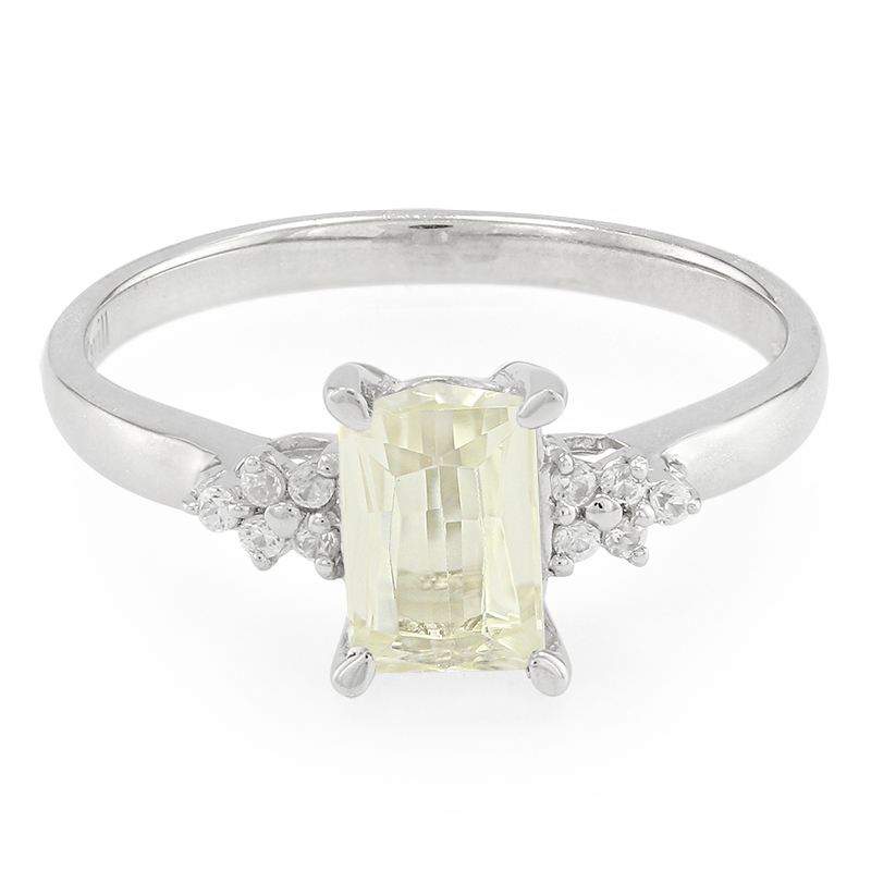 Kanariengelber Kunzit-Silberring