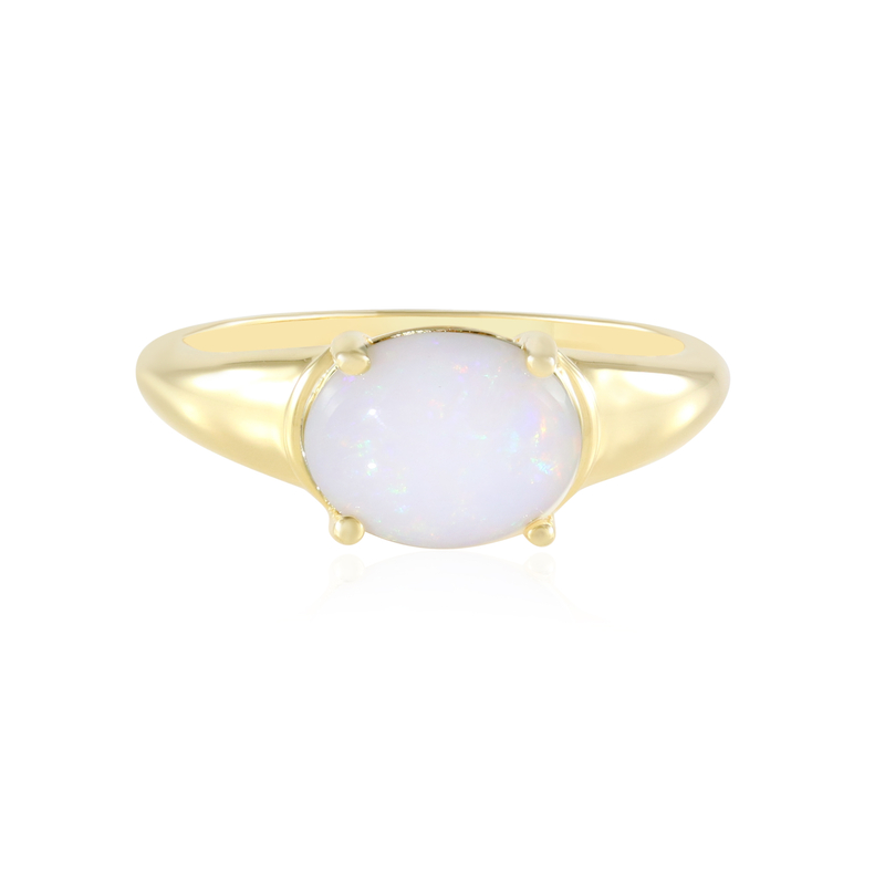 Australischer Opal-Silberring