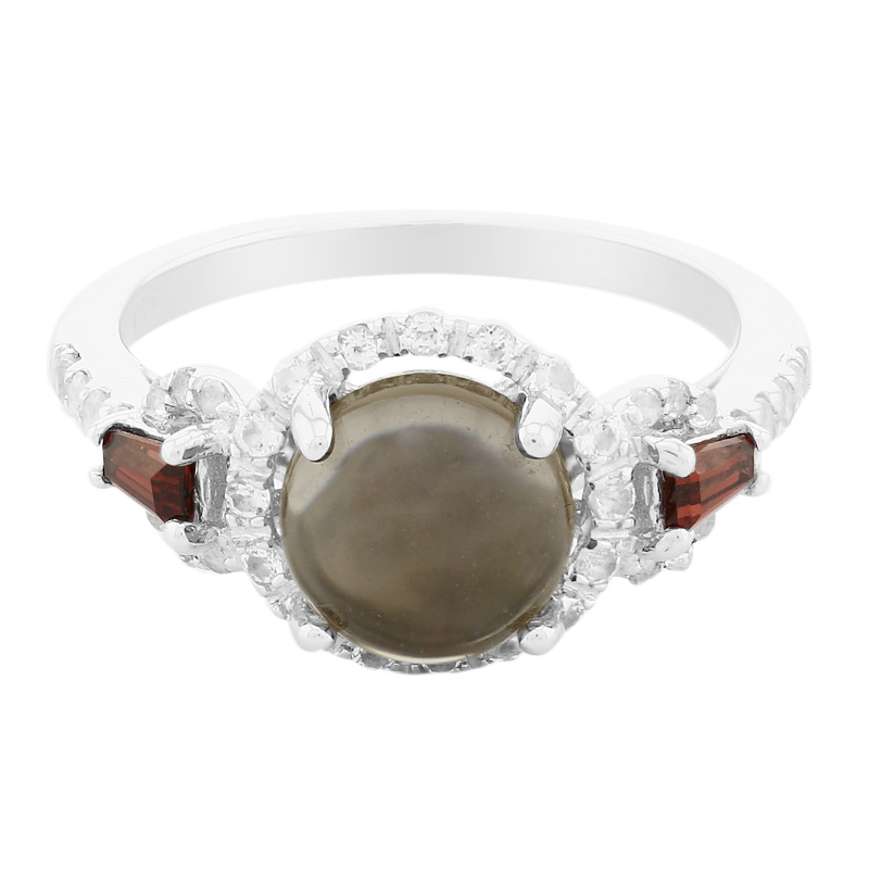 Rauchquarz-Silberring