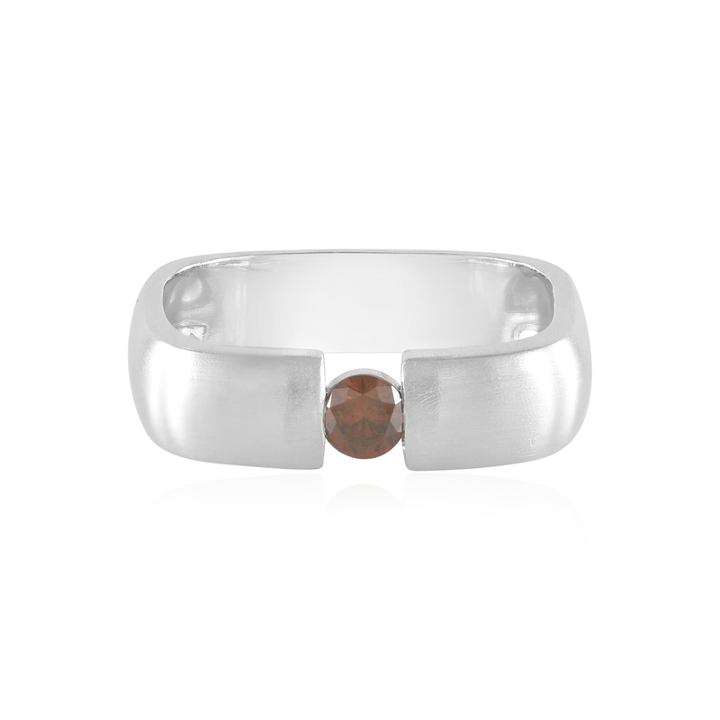 Roter I2 Brillant-Silberring (de Melo Essence)
