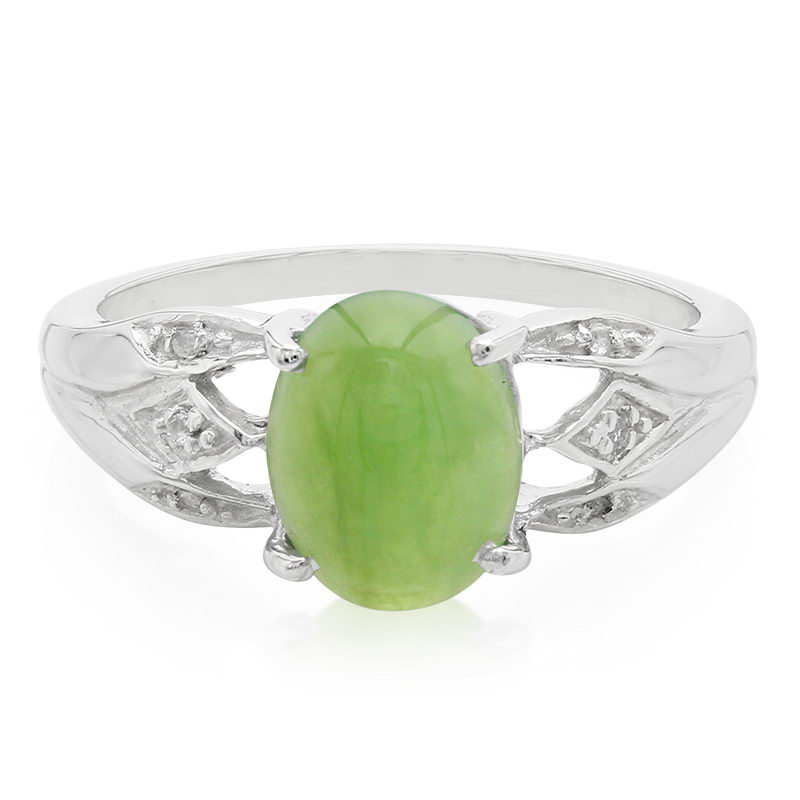 Kaiserlicher Chrysopras-Silberring