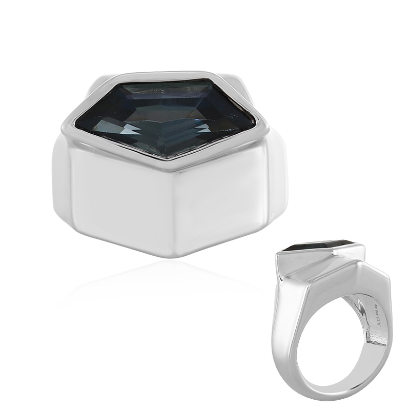 Londonblauer Topas-Silberring (de Melo) Londonblauer Topas-Silberring (de Melo)