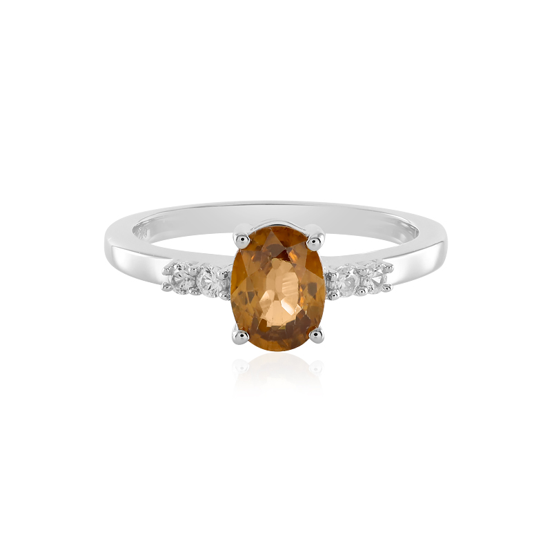 Champagner-Zirkon-Silberring Champagner-Zirkon-Silberring