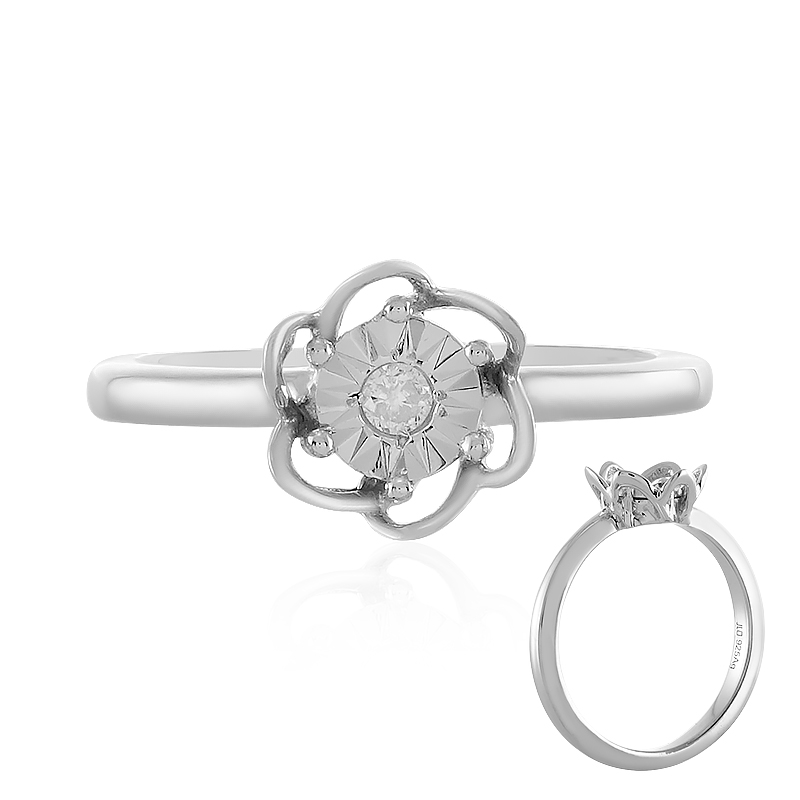 I4 (J) Brillant-Silberring