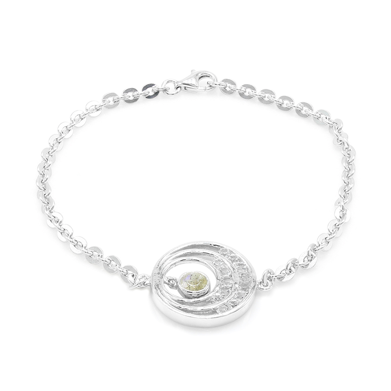 Spektrolith-Silberarmband