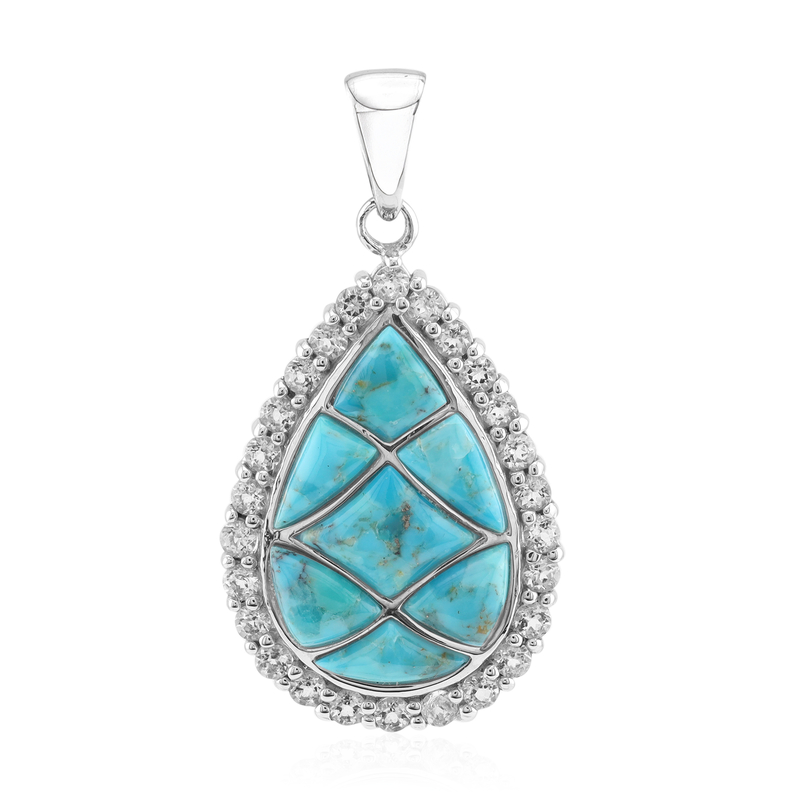 Blauer Kingman Mohave-Türkis-Silberanhänger (Faszination Türkis) Blauer Kingman Mohave-Türkis-Silberanhänger (Faszination Türkis)