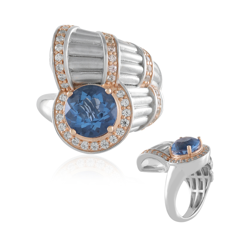 Farbwechsel-Fluorit-Silberring (Dallas Prince Designs)