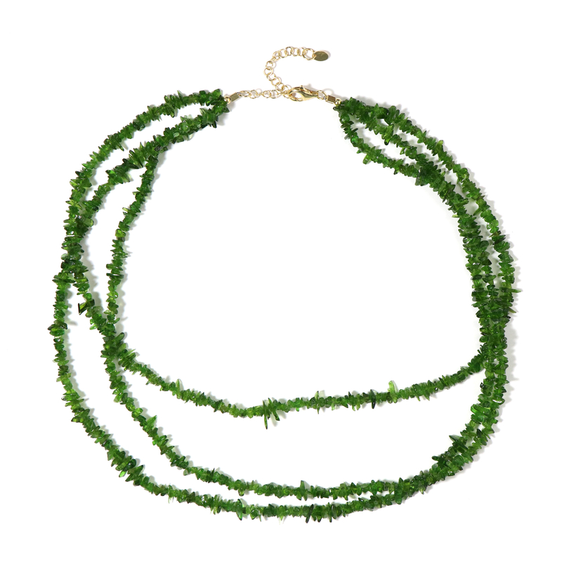 Russischer Diopsid-Silberhalskette Russischer Diopsid-Silberhalskette