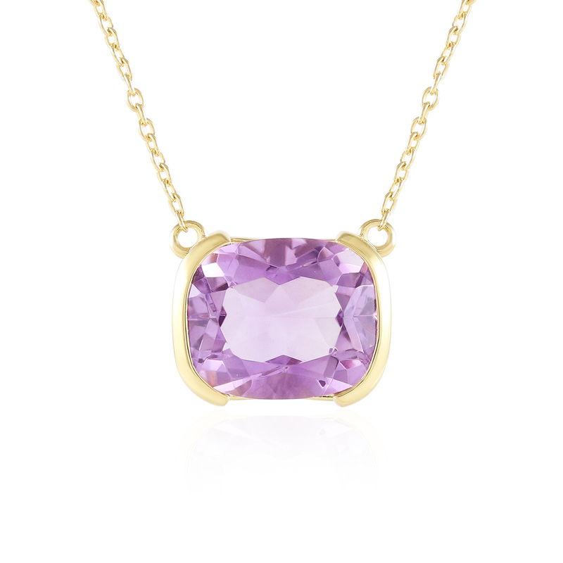 Lavendel-Amethyst-Silbercollier (de Melo)