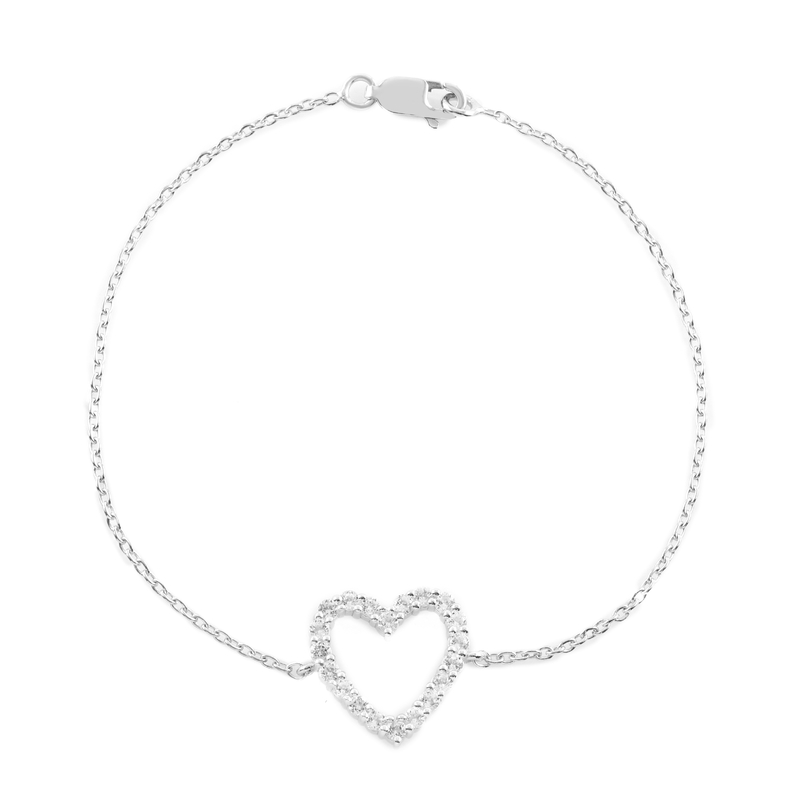 Weißer Topas-Silberarmband