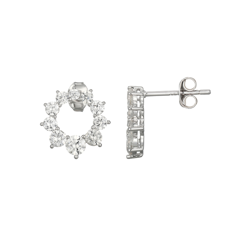 Zirkon-Silberohrringe (Adela Silber)