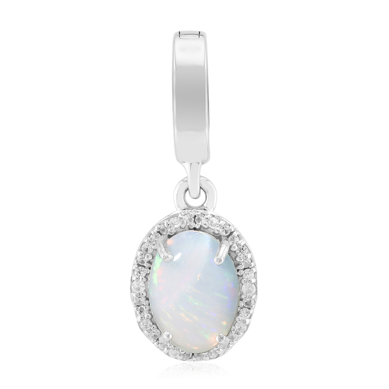 Australischer Opal-Silberanhänger