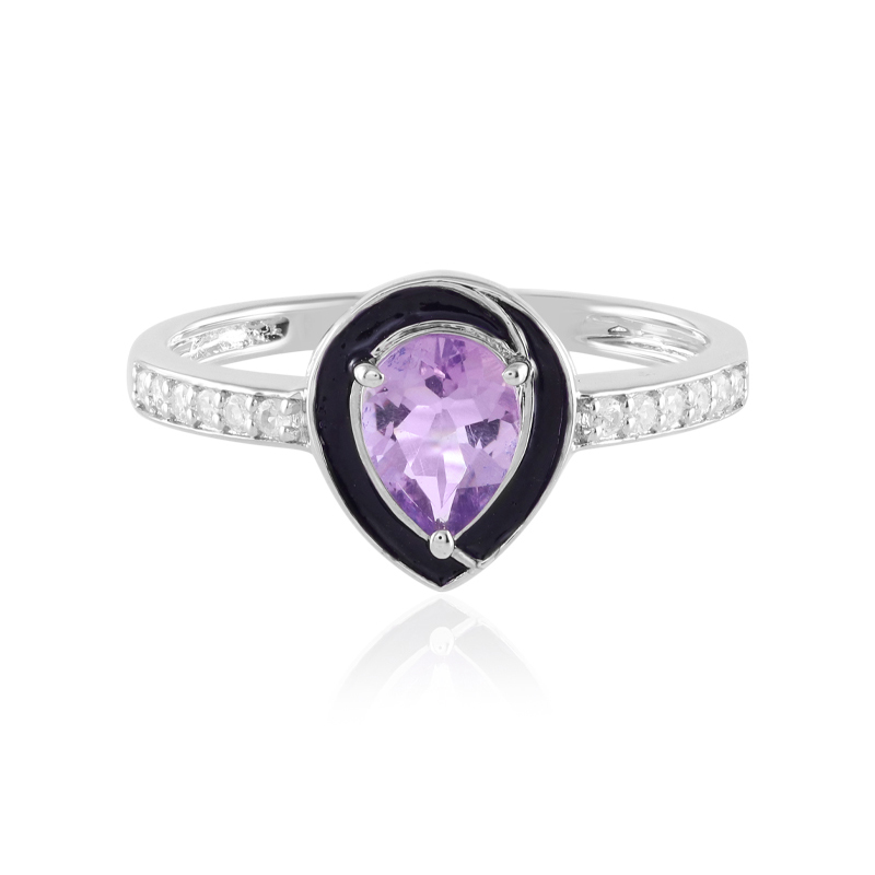 Lavendel-Amethyst-Silberring