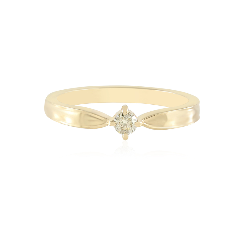 SI2 Schokoladen-Brillant-Goldring