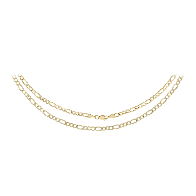 Gelbgold-Figarokette – 3,3 g – 45 cm Gelbgold-Figarokette – 3,3 g – 45 cm