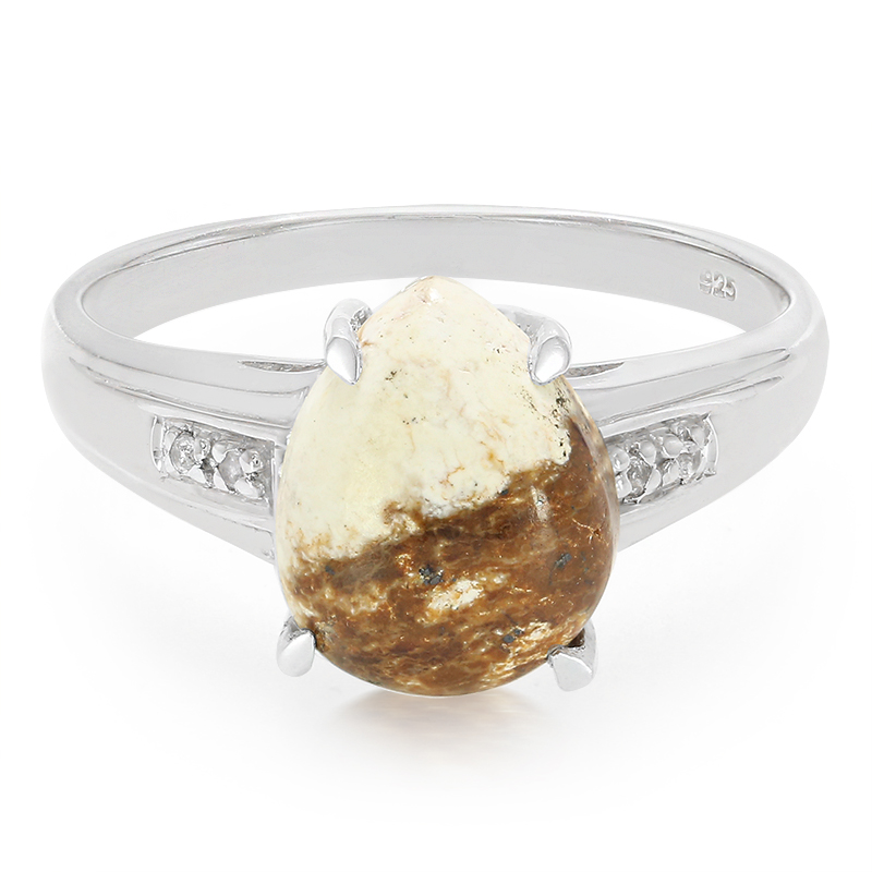 Magnesit-Silberring Magnesit-Silberring