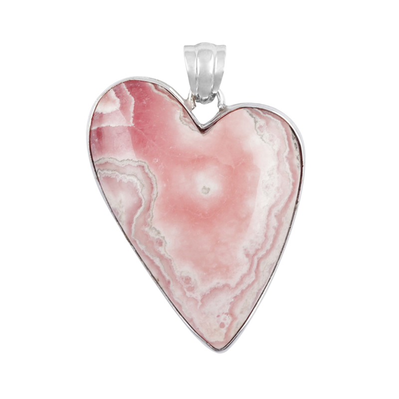 Rhodochrosit-Silberanhänger (Bali Barong)