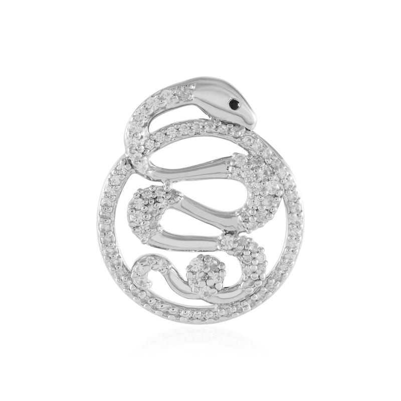 Zirkon-Silberanhänger