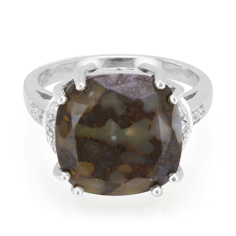 Dinosaurier-Quarz-Silberring