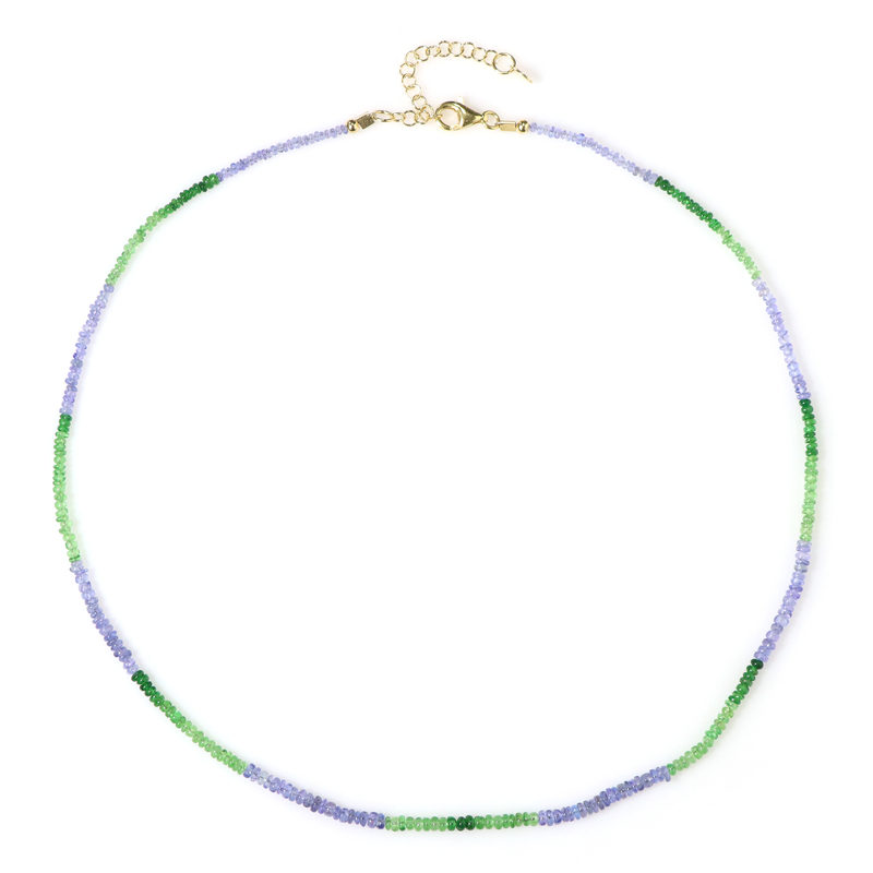 Edelstein-Silberhalskette