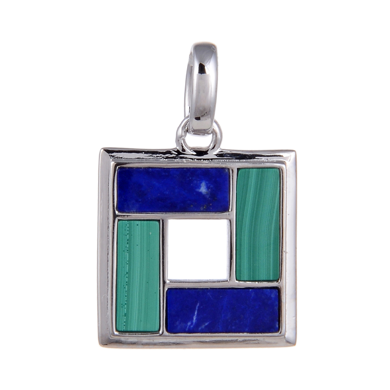 Edelstein-Silberanhänger