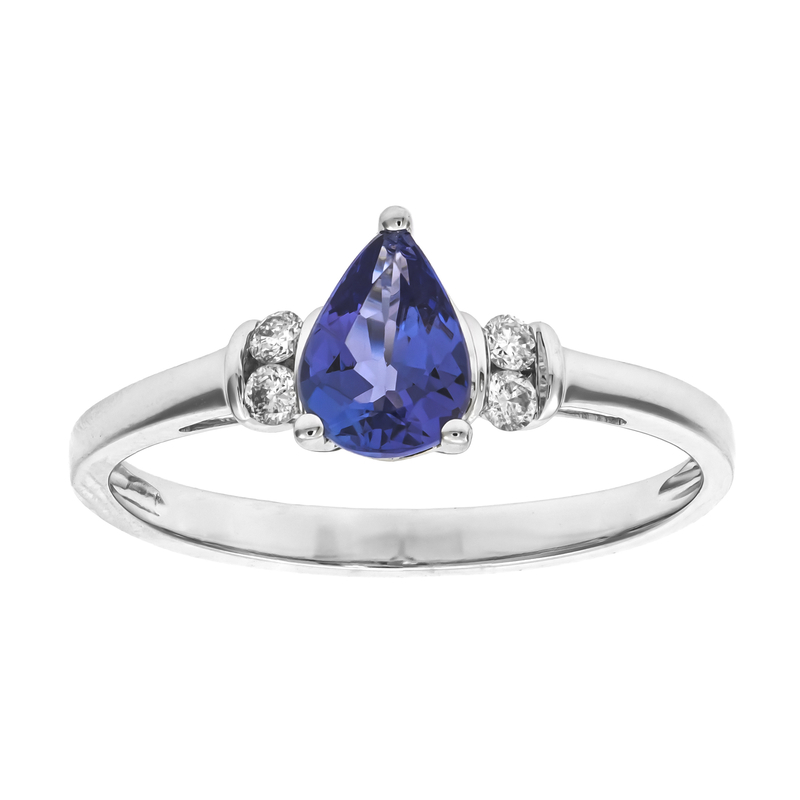 AAA-Tansanit-Goldring - Farbe: Blau