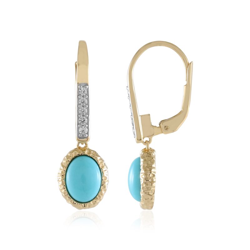 Sleeping Beauty-Türkis-Silberohrringe (Faszination Türkis)