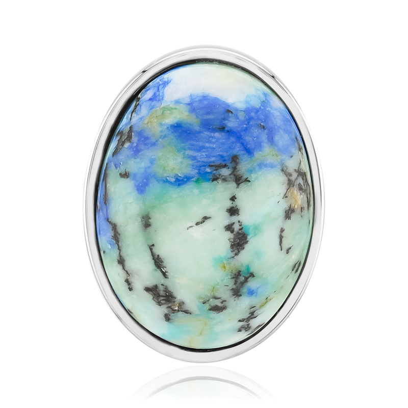 Azurit-Silberanhänger (MONOSONO COLLECTION) Azurit-Silberanhänger (MONOSONO COLLECTION)