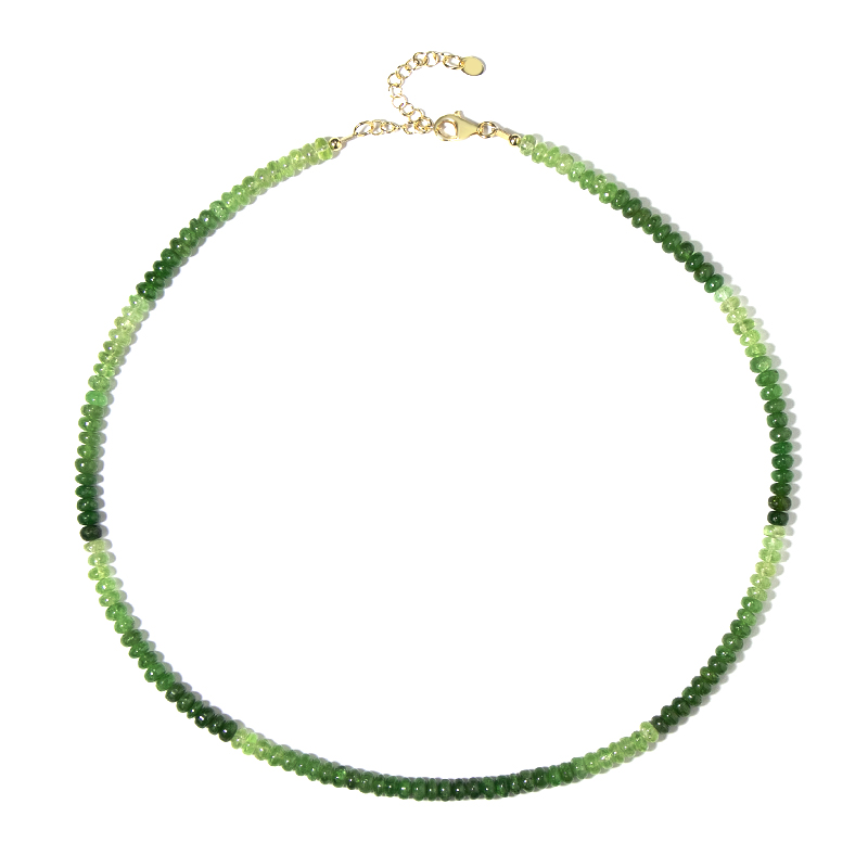 Tansania-Tsavorit-Silberhalskette