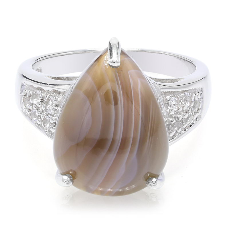 Botswana-Achat-Silberring