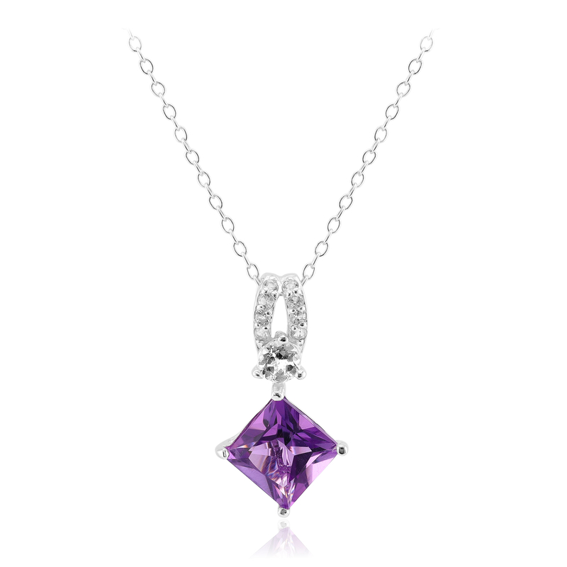 Amethyst-Silberhalskette Amethyst-Silberhalskette