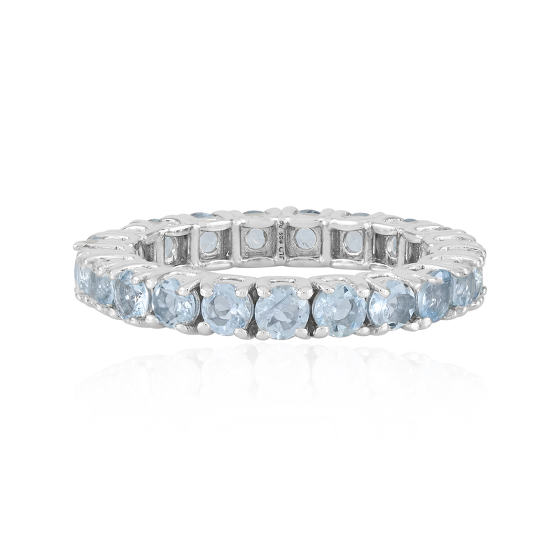 Brasilianischer Aquamarin-Silberring