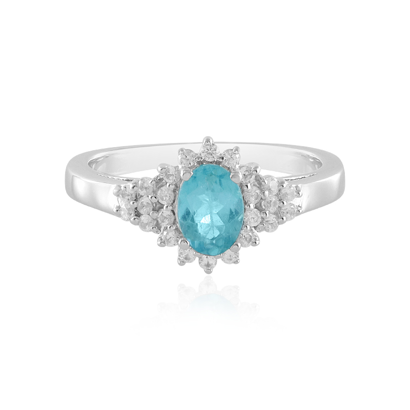 Blauer Apatit-Silberring