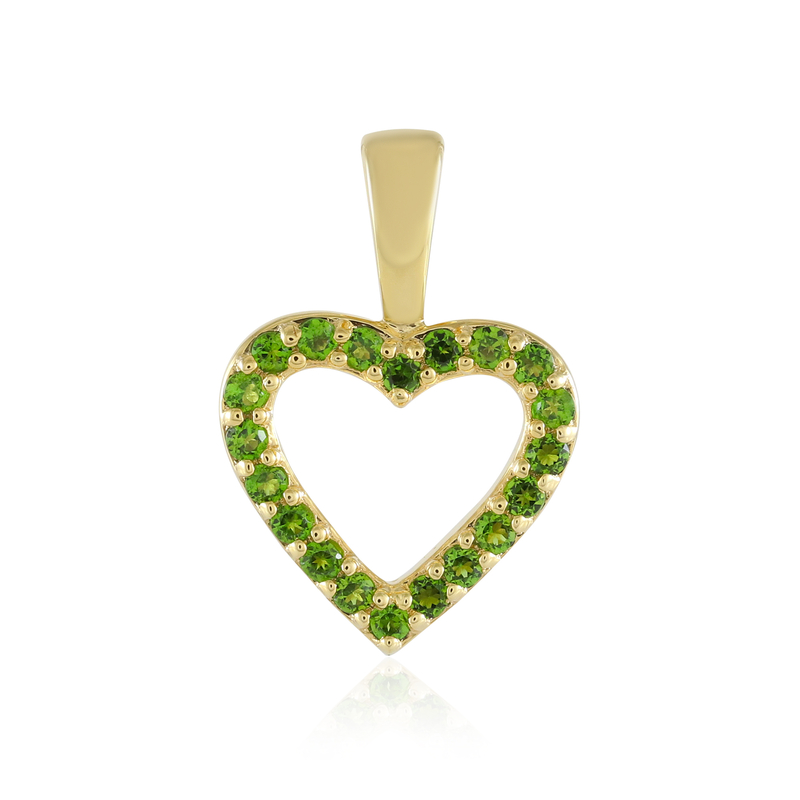 Russischer Diopsid-Silberanhänger