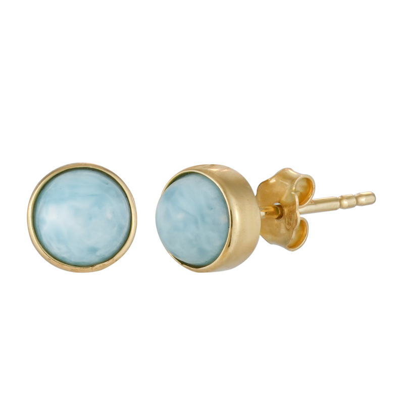Larimar-Silberohrringe