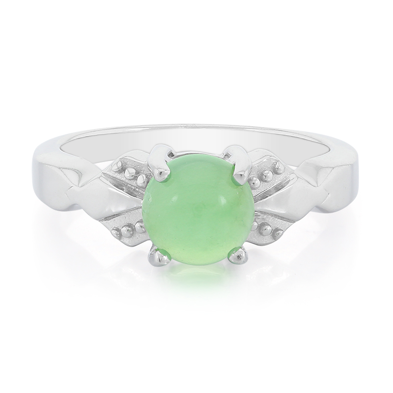 Kaiserlicher Chrysopras-Silberring