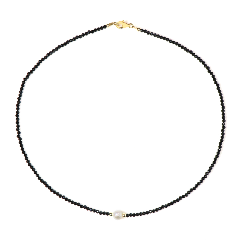 Edelstein-Silberhalskette